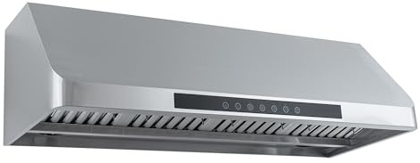 PROLINE 30-Inch Under-Cabinet Range Hood, Ducted, 1000 CFM, Stainless Steel, LED Lights, LCD Touch Control, ULTRA-QUIET Blower Motor, 4 Speed, 3-Year Warranty, PLJW 101.30