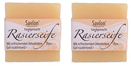 Savion Rasierseife 2 x 50 g Blöcke (Vegan)