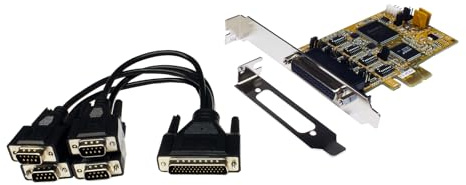 EXSYS EX-45364 4S Seriell RS-232422485 PCI-Express Karte inkl. LowProfile Bügel und Octopus Kabel (SystemBase Chip-Set)