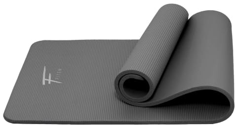 Fitem Tappetino da ginnastica in schiuma NBR ultra spessa ad alta densità per palestra, yoga, fitness, pilates, ginnastica, allenamenti e bodybuilding, con cinghia di trasporto