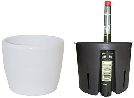 Set´s für Hydropflanzen Set3 Blumentopf Venus weiß 18/12 Ø 20cm Höhe 13.5cm+KT+WA