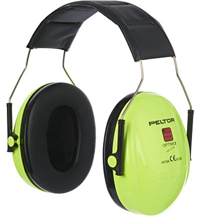 3M Peltor Optime I Kapselgehörschutz, Kopfbügel, Hi-Viz, SNR 27 dB, hohe Sichtbarket, 1 Stück, grün