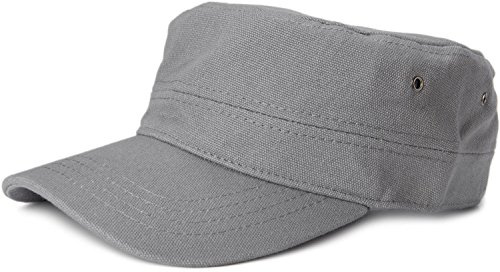 styleBREAKER Unisex Military Cap Baumwoll-Canvas | Robustes Material, 7 cm Schirm als Sonnenschutz, Klettverschluss verstellbar, Kopfumfang 56-60 cm, Schweißband, Metallösen