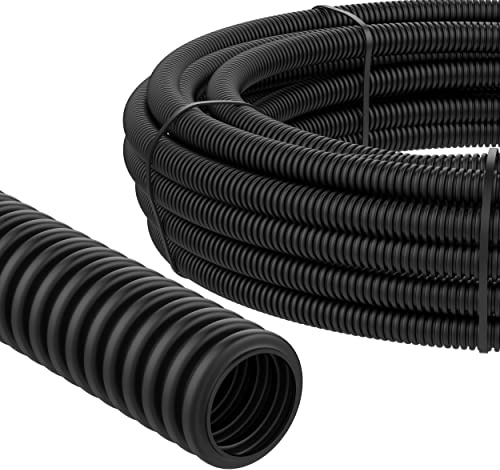 AUPROTEC Wellrohr ungeschlitzt 2 bis 50m / Leerrohr für Erdkabel/Wellrohr UV beständig/Kabelschutzschlauch/Kabelschlauch schwarz - Innendurchmesser 10 mm, Länge 2 m