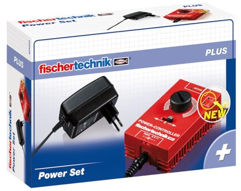 fischertechnik - 505283 PLUS Power Set, Ergänzungsset, 225 x 65 x 150 mm | Baukasten Zubehör 505283, Netzgerät und stufenloser Controller, Stromversorgung für fischertechnik Modelle, Made in Germany
