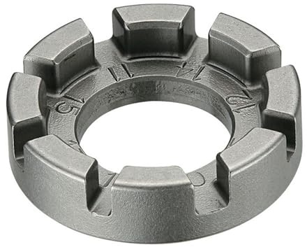 IceToolz Universal Spoke Wrench | Forged 8-groove Spoke Wrench | 10-15 gauge nipples | With spokes holder