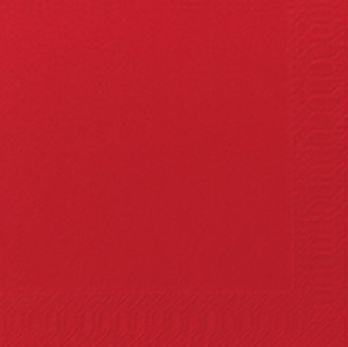 Duni Cocktail-Servietten 3lagig Tissue Uni 250er rot, 24 x 24 cm