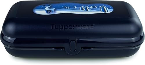 Tupperware to Go Maxi-Twin Maxi Twin Contenitore per il pranzo per bambini (blu scuro con motivo)