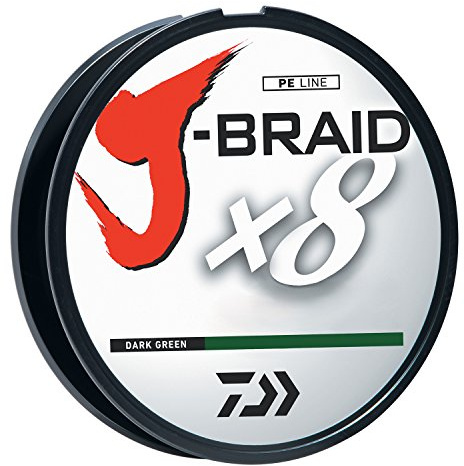 Daiwa J-Braid Braided Line 10 lbs Tested 330 Yards/300m Filler Spool Dark Green JB8U10-300DG