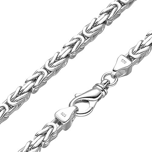 SchmuckForever Königskette 6mm 925 Silber massiv - Länge Wählbar - Collier Halskette oder Armband (55)