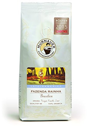 Murnauer Kaffeerösterei FAZENDA RAINHA - Kaffeebohnen aus Brasilien - Premium Kaffee - von Hand frisch & schonend geröstet - ideal für Espresso und Filterkaffee - 1000g