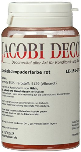 Cake Company fettlösliche Puder Farbe rot (1 x 25 g) | Ideal zum färben von Lebensmitteln | Metallic Effekt | 1er Pack