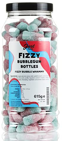 Fizzy Bubblegum Bottles Gift Jar from the A-Z Retro Sweet Shop Collection