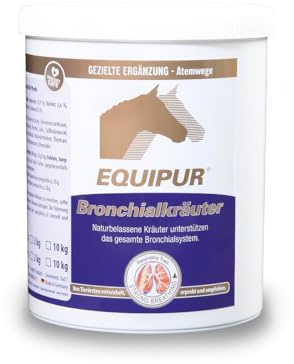 EQUIPUR Bronchialkräuter | 1 kg | Ergänzungsfuttermittel für Pferde | Mit Kräutern & Flavonoiden