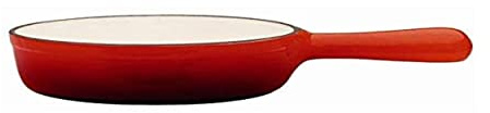 Baumalu – 385074 – Gusseisen Käse Fondue-Topf rot Farbe | Emailliert, für sechs Personen, gleichmäßige Wärme, ideal für Savoyer Art, mit Zubehör, pflegeleicht