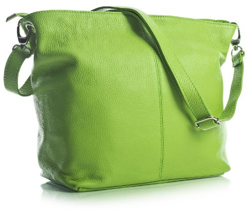 LIATALIA - Hobo-bag/Schultertasche im echtes italienisches Leder - ADAL - Limegrün