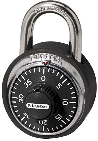 Master Lock 1500DCOV Cadenas à combinaison avec cadran noir et pare-chocs noir