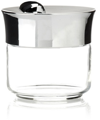 BUGATTI 22-155/05 Acqua Bocal Acier INOX/Porcelaine Blanc 11,5 x 11,5 x 11 cm