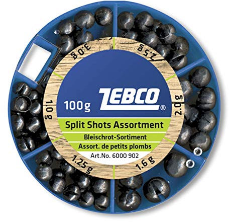 Zebco Bleischrot-Sortiment 100g. grob, 100 g