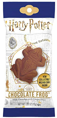 Jelly Belly Harry Potter Schokolade Frosch und Sammelkarte, 0,55 Unzen | Schokofrösche aus der Harry Potter Welt, aus feinster Milchschokolade, mit knusprigem Puffreis, ideal als Geburtstagsgeschenk