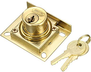 Sourcingmap Home Office 22mm Diameter Cylinder Head Furniture Security Drawer Lock W 2 Keys