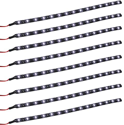 E Support™ 8 PC 30cm 15 LED SMD impermeable blanco tira de la luz de la parrilla bajos de los automóviles barra flexible