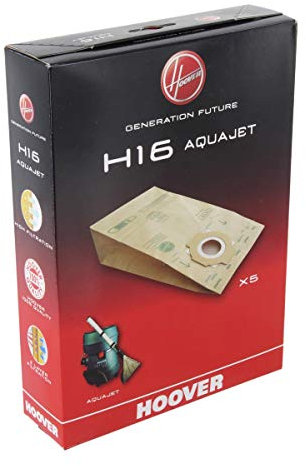 Hoover H16 Sacchetti per Aspirapolvere a Doppio Strato, Anti Odore, Originali, 5 pezzi