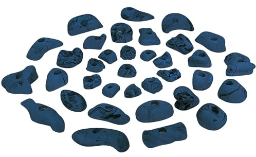 ALPIDEX 35 Klettergriffe Klettersteine 3-5 m² Größen L M S Starterset | Bouldersteine, Bouldergriffe, Kletterwandbau, Spielturm, Trainingswand, wetterfest, Indoor, Outdoor, Klettern, Kinder