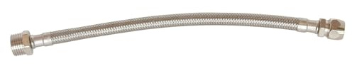 SOMATHERM FOR YOU, Flexible sanitaire 300mm - Raccord bicône tube cuivre Ø12mm - Mâle 3/8 - Acier inoxydable EPDM - Étanchéité rapide - Norme ACS - Certifié QB - Résistant et souple | Tuyau en EPDM tressé en acier inoxydable assurant une parfaite résistance et une protection anti-corrosion - ACS, certifié QB