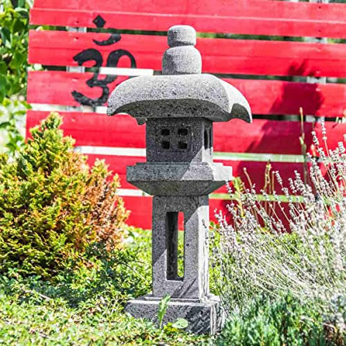 Lanterne Japonaise Pagode En Pierre De Lave 70 Cm