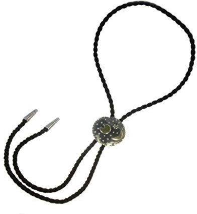 Himmelsscheibe von Nebra, Bolo Tie Bolotie Cowboykrawatte, Ø 40mm 925/- Silber mit Kordelband