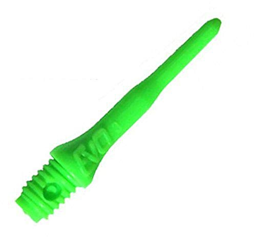 Original Evolution Evo Softdart Spitzen, Gewinde: 2BA, 100 Stück, Farbe: Neon Grün