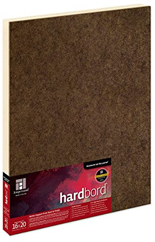 Ampersand Art Supply HBC16 Hartfaserplatte für Holzmalerei: Museum Series Hardbord, Holz, Acryl, braun, 16x20