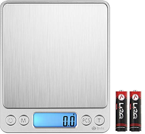 AMIR Küchenwaage, 3kg x 0,1g Digitalwaage Küchenwaage, Hohe Präzision Briefwaage mit Tara-Funktion, Stückzählung Funktion, Haushaltswaage ideal für Messen von Weihnachten backen Zutaten, Briefmarken..