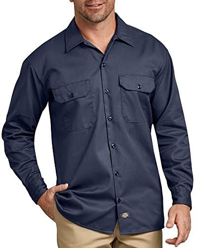 Dickies Långärmad tröja för män, blå (marinblå) XXL, marinblå, XXL