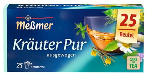 Meßmer Kräuter pur | 25 Teebeutel | Vegan | Glutenfrei | Laktosefrei