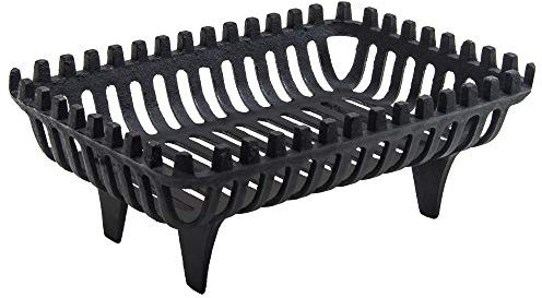 Fire Vida Log Basket Grate Storage Fireside Wood Large Black Heavy Cast Iron