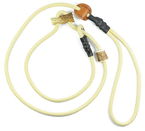 Retrieverleine Sporty | robuste Hundeleine aus Tau mit integrierter Halsung | Ø6mm | Horn-Zugstopp