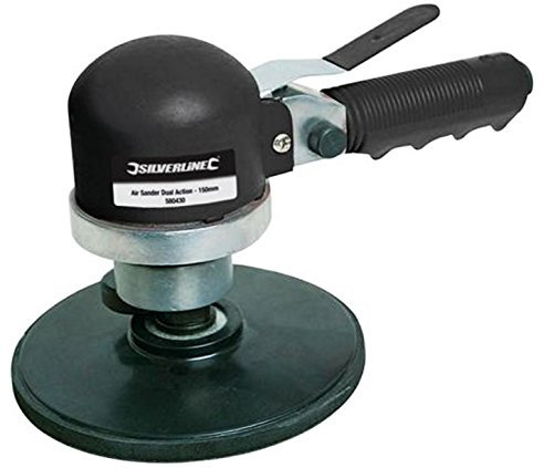 6 Orbital Hand Air Sander Double Random Palm Vacuum + 150mm sanding Pad (S40)