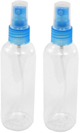 sourcing map 2 Stücke Kosmetik Sprühflasche Sprühflaschen Leerer Behälter Blau Transparent 100ml