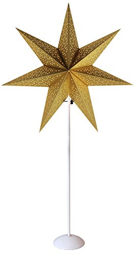Standleuchte Stern Dot Star on base Material : Metall/Papier, Farbe gold ca. 95 cm x 53 cm