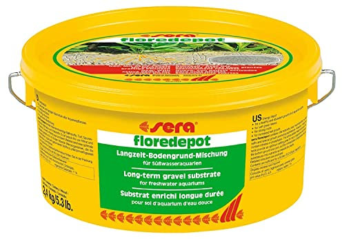 sera floredepot 2,4 kg | Schnelles Anwachsen & starke Wurzelbildung | Optimale Pflanzenversorgung in 4-6 Wochen | Ideal für Neueinrichtung des Aquariums | Natürliche Mischung aus Sand & Torf