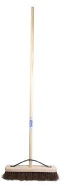 Faithfull 18-inch Stiff Basse Broom with Handle and Stay