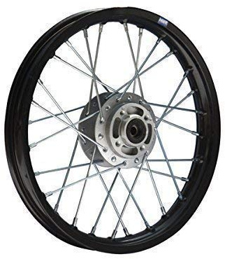 Alu Felge 14 Zoll vorne Schwarz elox. für 12 mm Achse MotoCross Pit Bike
