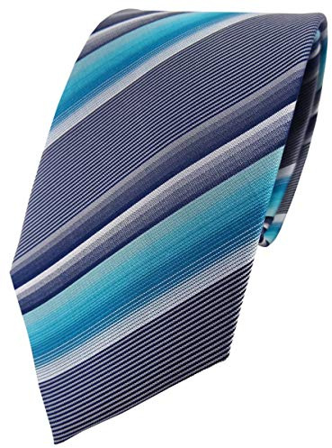 TigerTie Designer Seidenkrawatte in gestreift (breiter Streifen) Krawattenbreite 8 cm