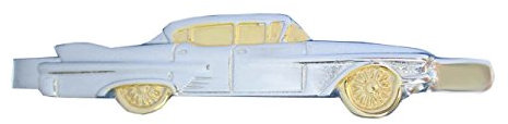 Oldtimer Krawattenschieber kurz 6 cm lang - bicolor glänzend inkl. Geschenkbox - schönes Accessoire für die Seidenkrawatte