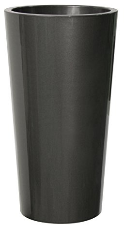 EURO3PLAST Pflanzenkübel Tuit, Durchmesser 40 x 75 cm, anthrazit/grau