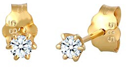 Elli DIAMONDS Ohrringe Damen Ohrstecker Klassisch Solitär mit Diamant (0.22 ct.) in 585 Gelbgold | mit Diamant (0.22ct.) in 585 Gelbgold