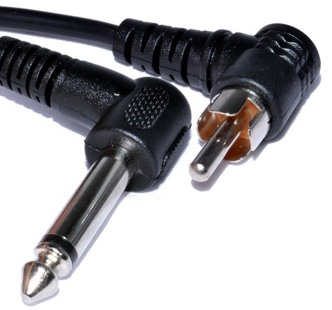 kenable 6,35 mm Mono Klinkenstecker Stecker Zum Chinch Männlich Stecker Rechts Abgewinkelt Audio Kabel 1 m [1 Meter]
