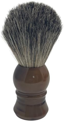G.B.S Pure Badger Shaving Brush, Extra Soft Bristles, Holds More Lather, Generates Great Lather, Horn Resin Design Handle - Perfect for Shaving Soap, Shave Cream, Gels, Foams